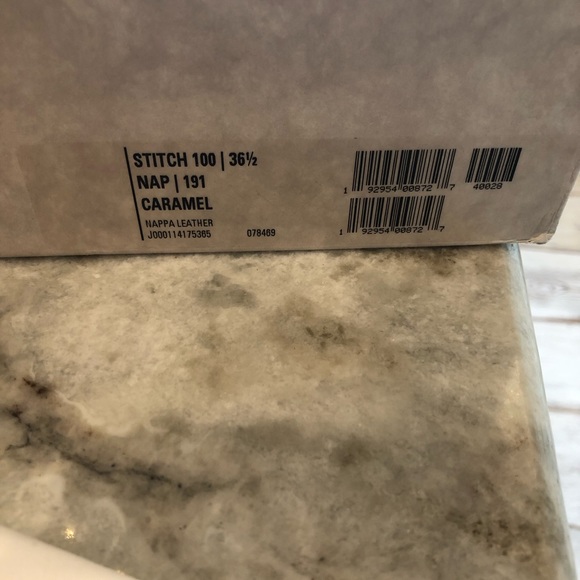 Jimmy Choo Stitch 100 Drawstring Leather Ankle Boots Tan size 36.5 NEVER WORN - Picture 6 of 10